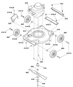 Deck And Engine Group (7800902deck) Diagram and Parts List for 7800902-CD2045FC,450SERIES 2012 Briggs and Stratton Lawn Mower